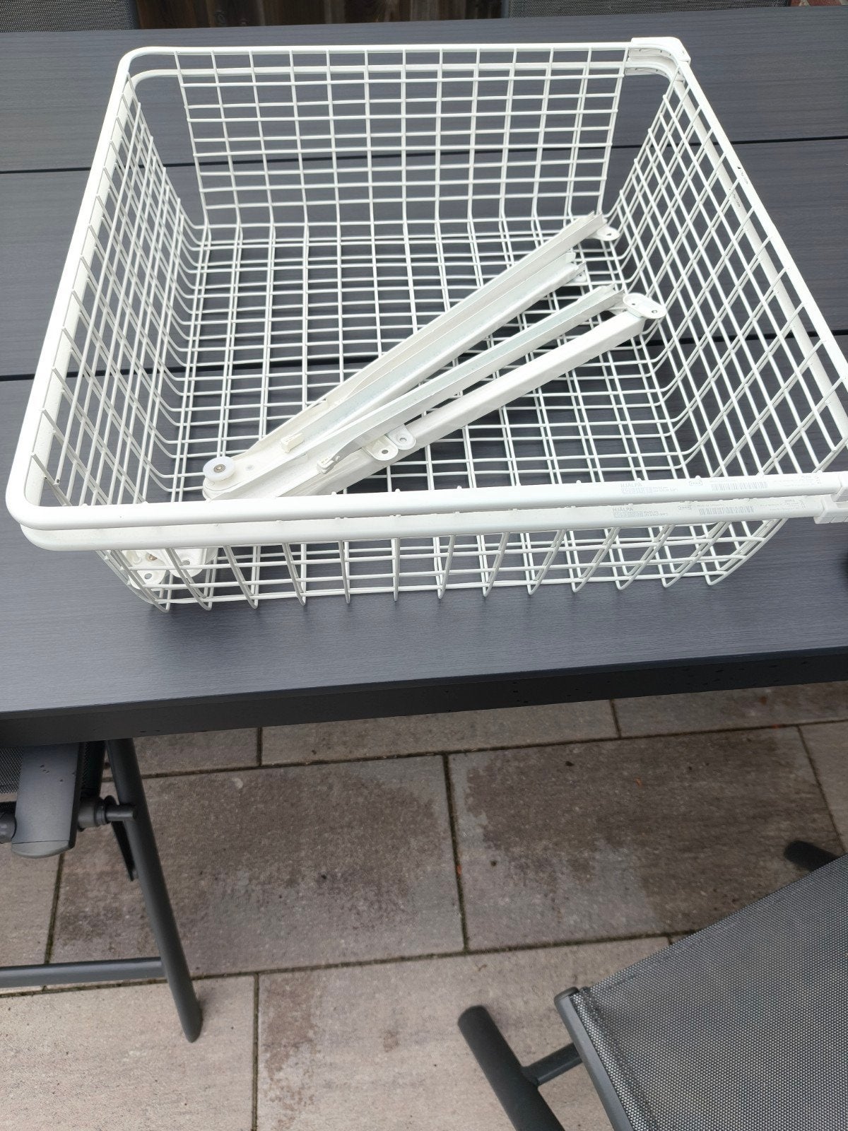 IKEA HJÄLPA Draadmand met uittrekrail, wit, 60x55 cm, Ophalen