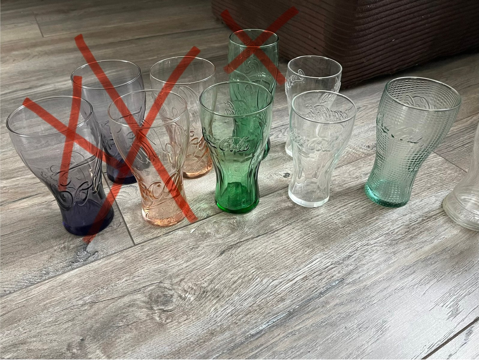 Cola glazen., Huis en Inrichting, Overige typen, Ophalen of Verzenden, Gebruikt