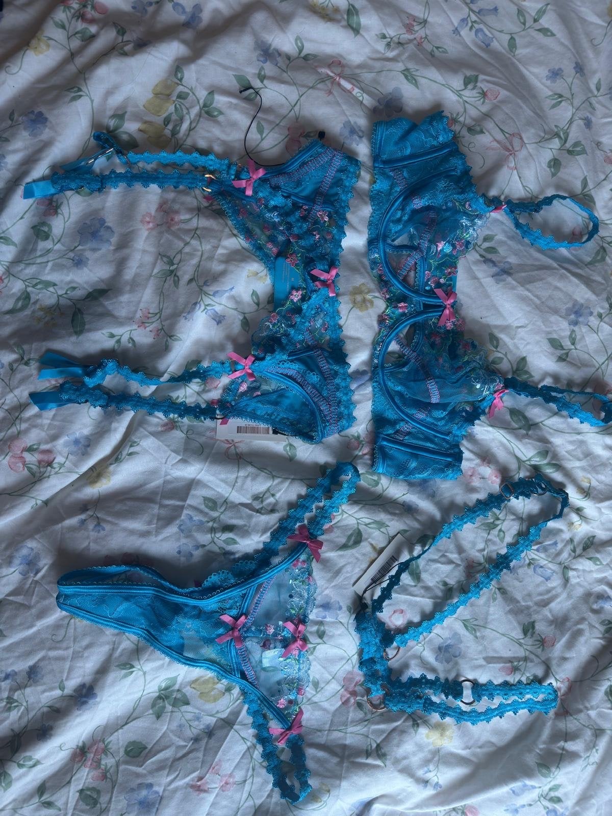 Lounge Lingerie Set - Comfortabel en Stijlvol, Verzenden, Blauw, Setje