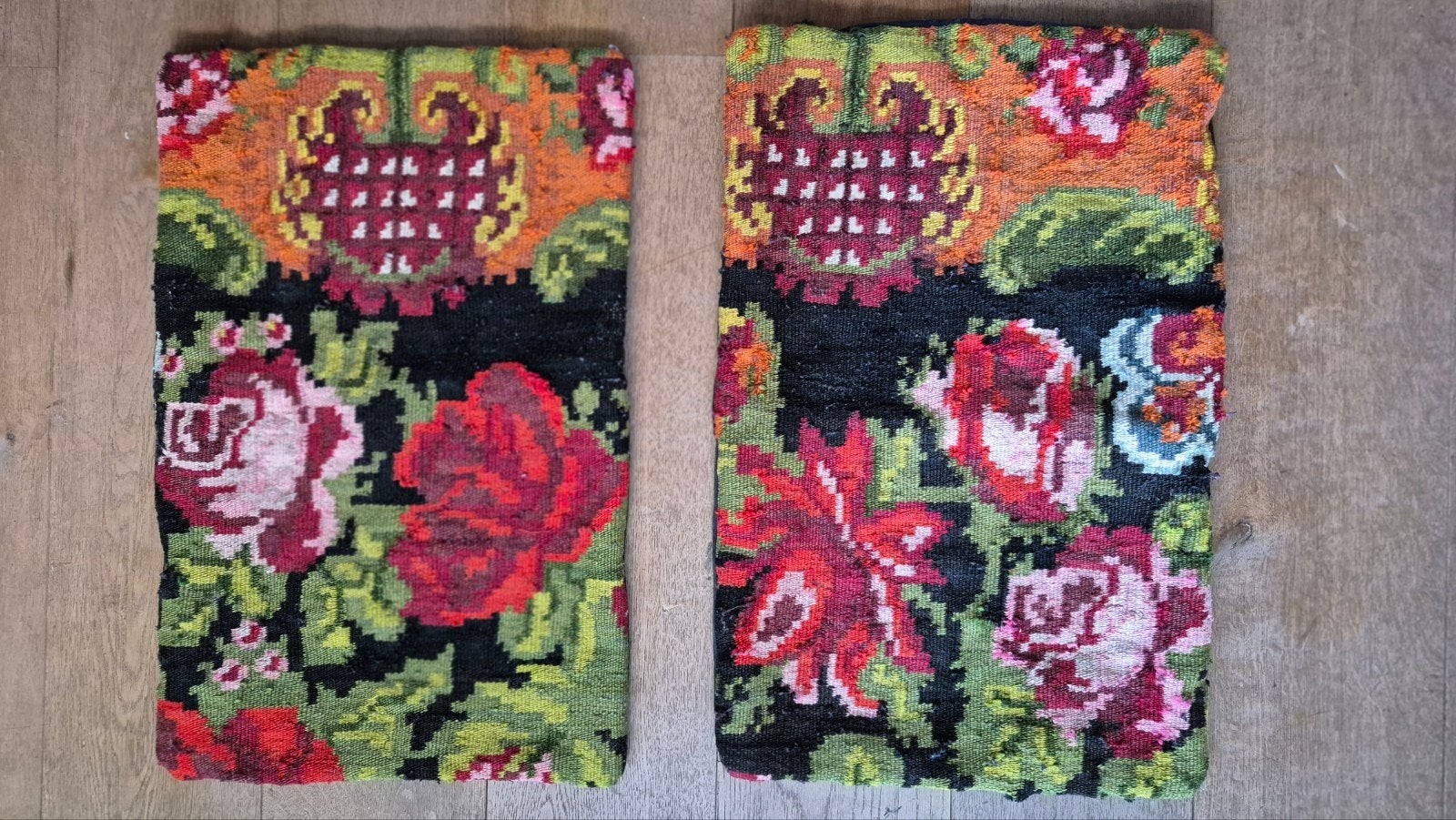 Rozenkelim kussens (2), Ophalen of Verzenden, Gebruikt