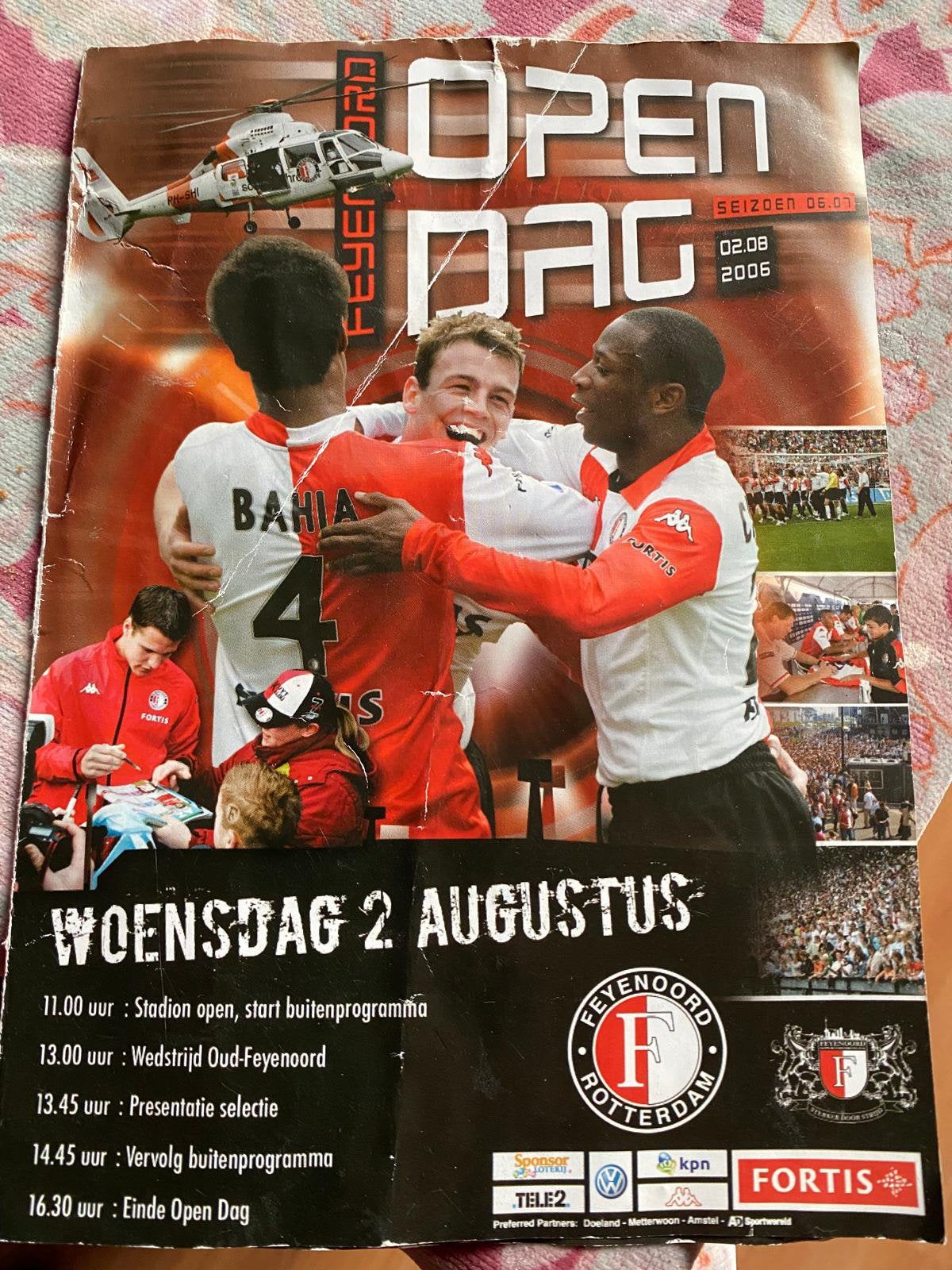 Folder programma Open Dag Feyenoord 2006, Verzamelen, Ophalen of Verzenden, Zo goed als nieuw, Feyenoord, Boek of Tijdschrift