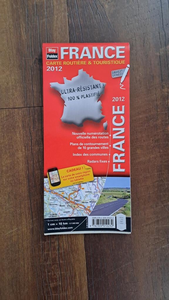 Wegenkaart Frankrijk 2012, Boeken, Atlassen en Landkaarten, Ophalen of Verzenden, Zo goed als nieuw, Frankrijk, Landkaart