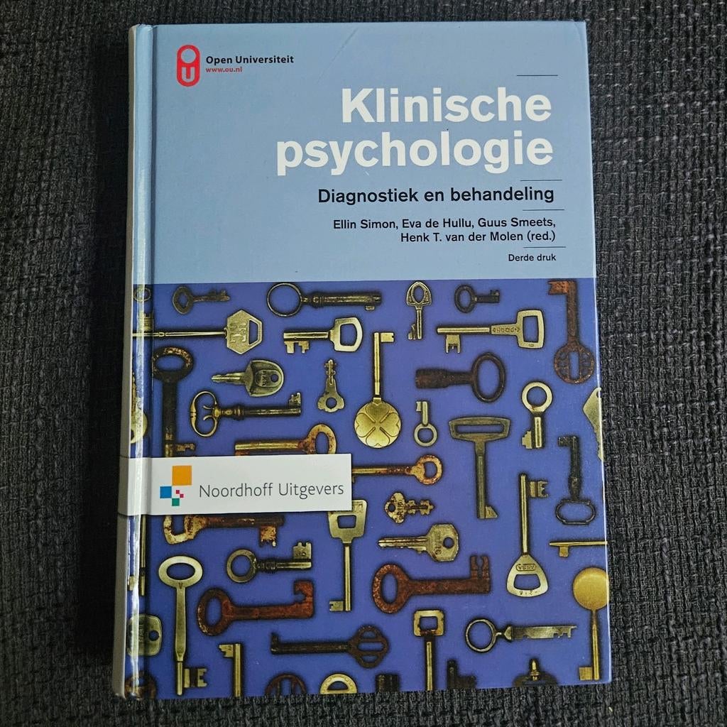 Klinische psychologie: Diagnostiek en Behandeling, Ophalen of Verzenden, Zo goed als nieuw, Klinische psychologie, Simon, De Hullu, Smeets, Van der Molen (red.)