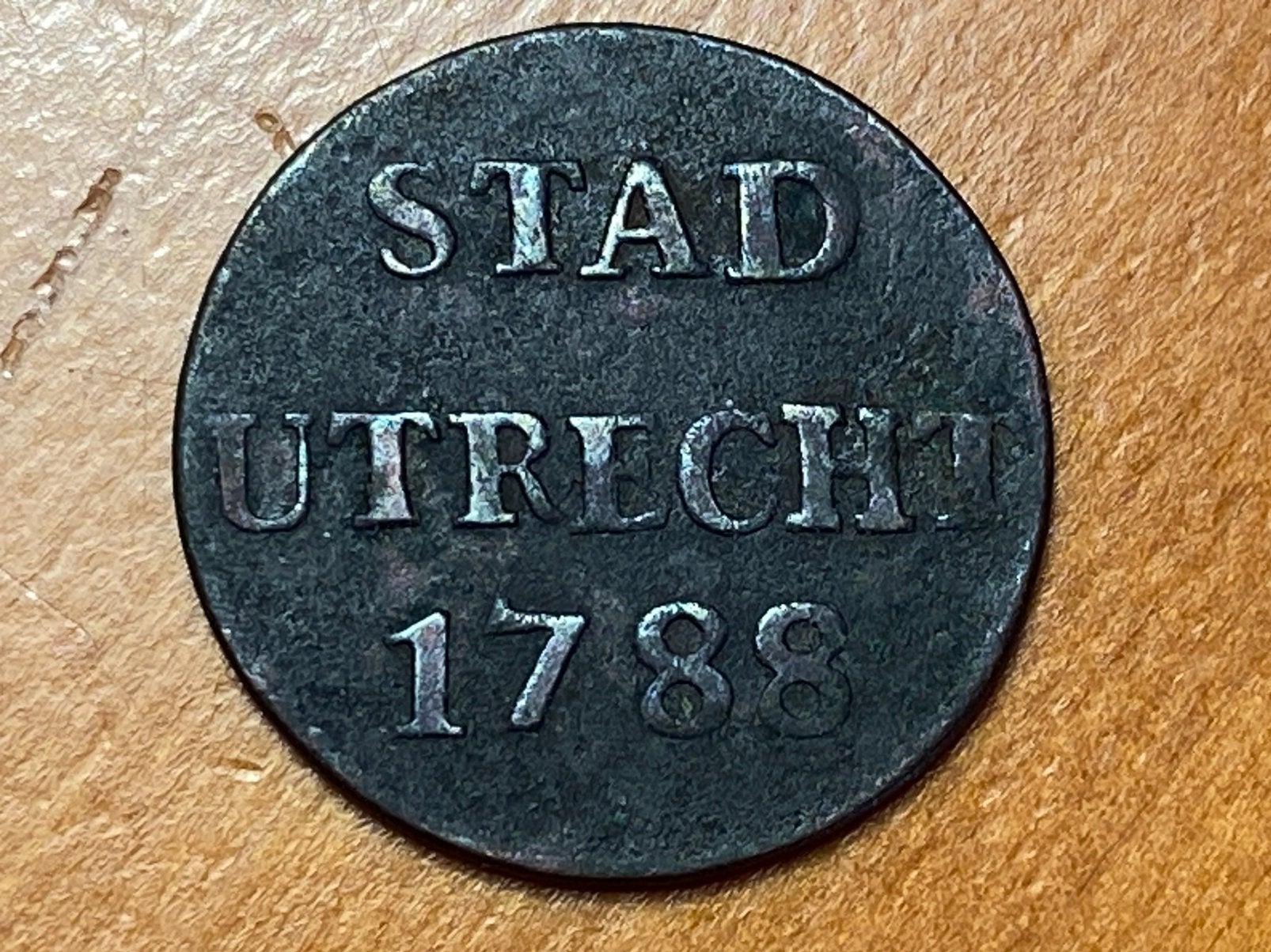 Duit Stad Utrecht 1788, Postzegels en Munten, Ophalen of Verzenden, Vóór koninkrijk, Overige waardes, Losse munt