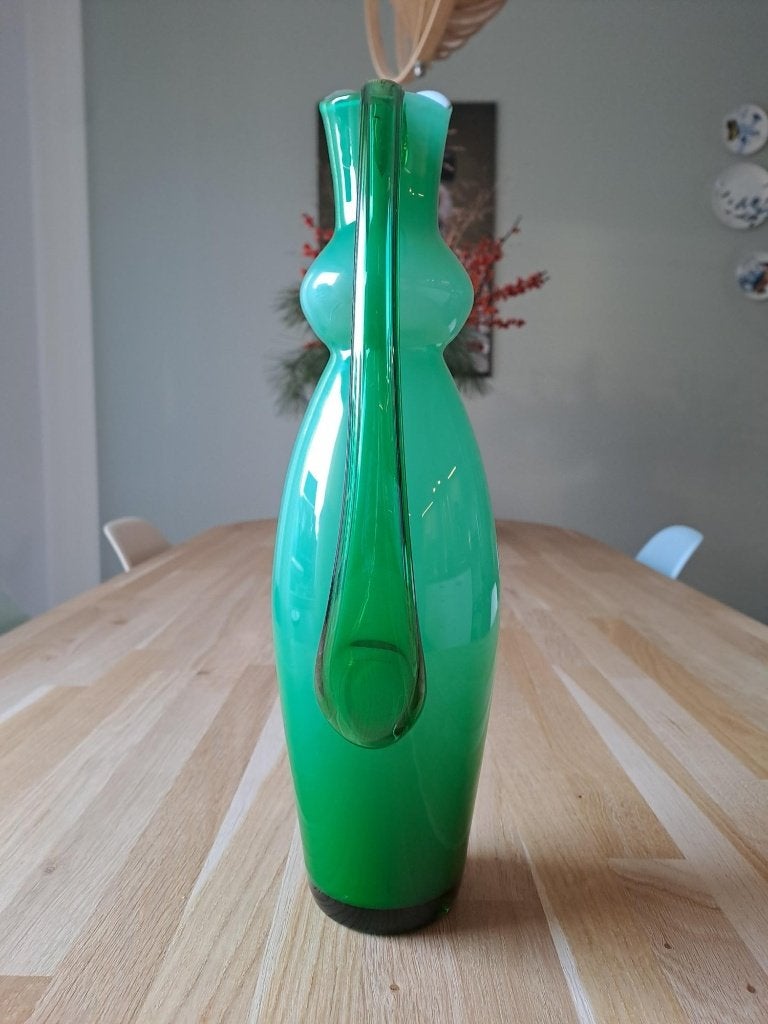 Orrefors Salsa glazen kan Helén Krantz groen 39 cm, Ophalen of Verzenden