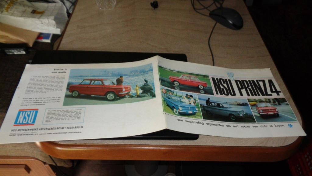 Folder  NSU  PRINZ  4, Verzenden, Gelezen, Overige merken