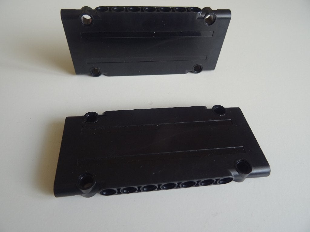 2 technic Lego paneel plaat 1x5x11 zwart, Lego, Ophalen of Verzenden, Zo goed als nieuw, Technic
