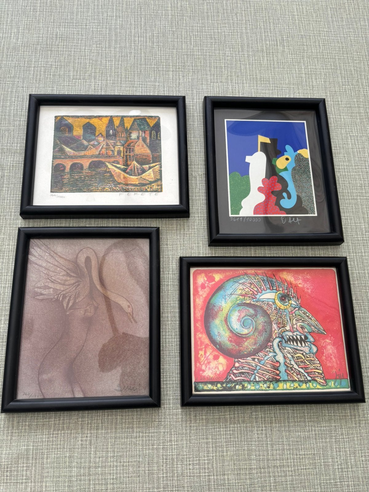 Originele gesigneerde lithografie kunstwerken prijs zie teks, Antiek en Kunst, Ophalen of Verzenden