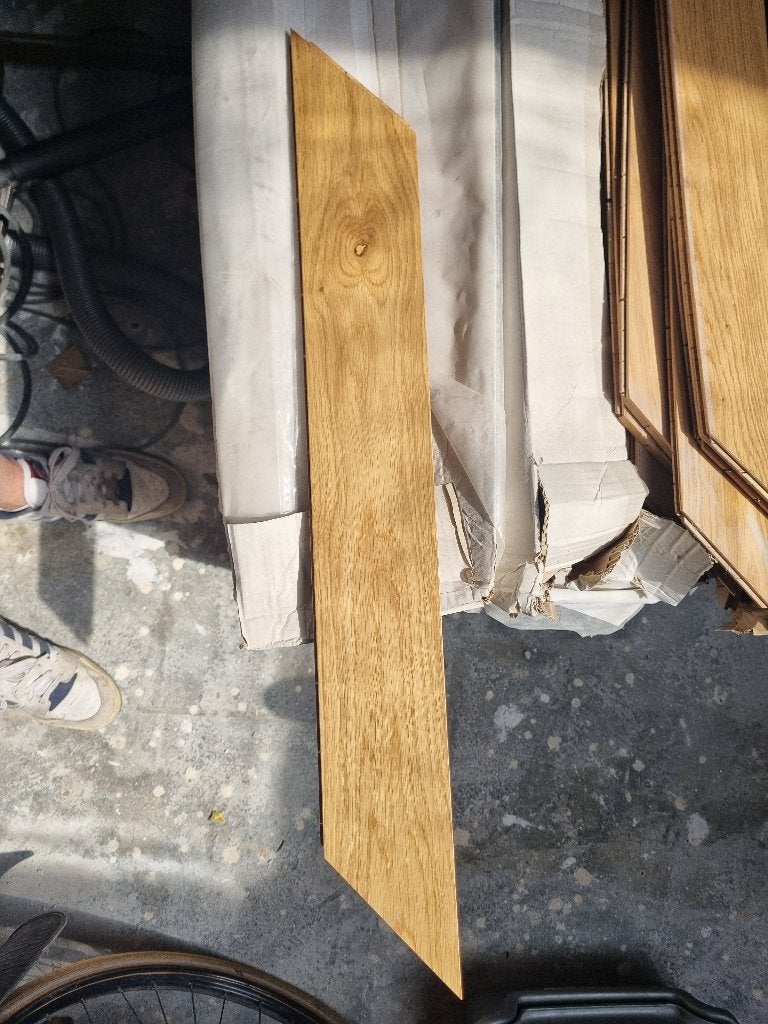 Restpartij hongaarse punt lamelparket, Doe-het-zelf en Verbouw, Vloerdelen en Plavuizen, Minder dan 50 cm, 5 tot 10 m², Zo goed als nieuw