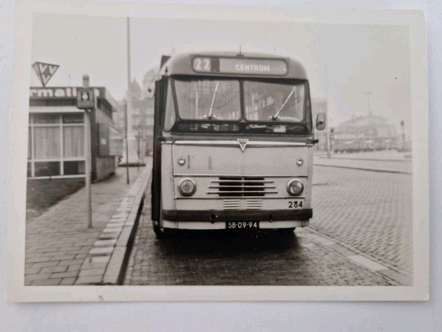 38)Scheveningen bus HTM richting Vrederust - foto, Ophalen of Verzenden, 1960 tot 1980, Voertuig