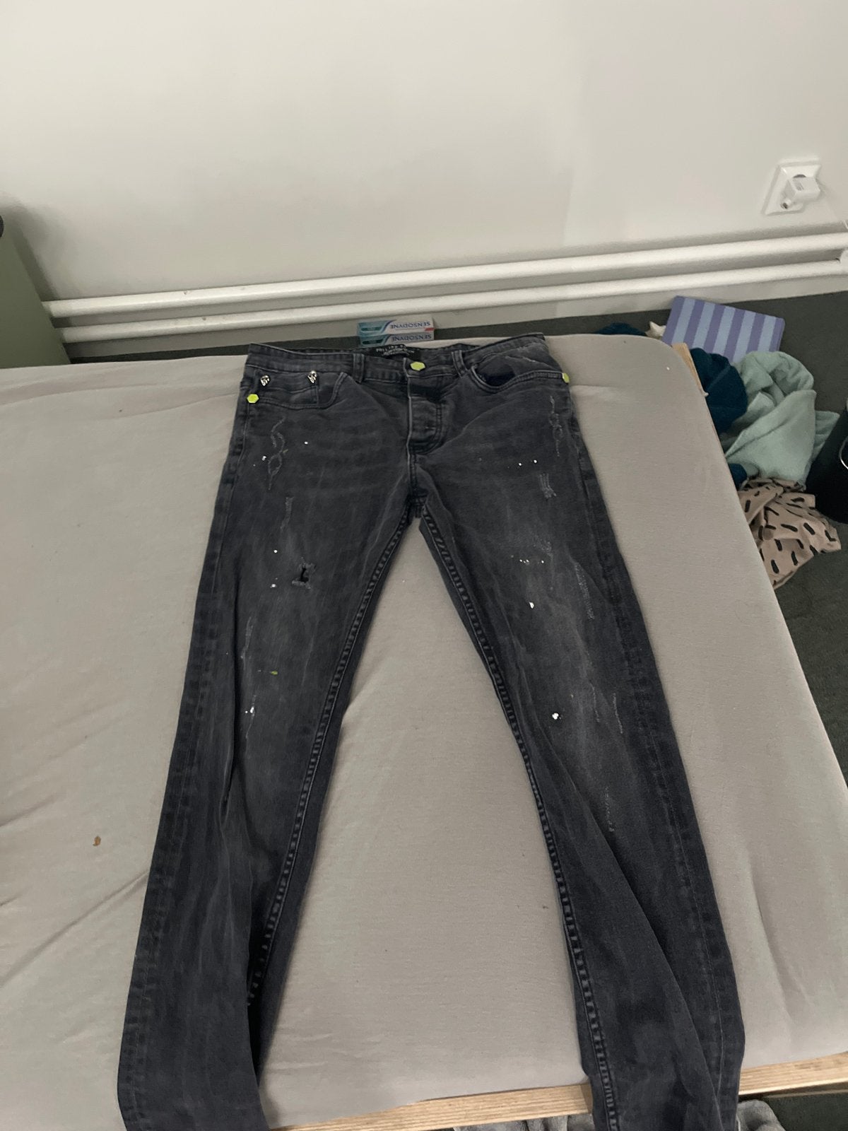 Limited Edition Philipp Plein Broek Neo 5/16, Ophalen of Verzenden, Gedragen, Grijs, Overige jeansmaten