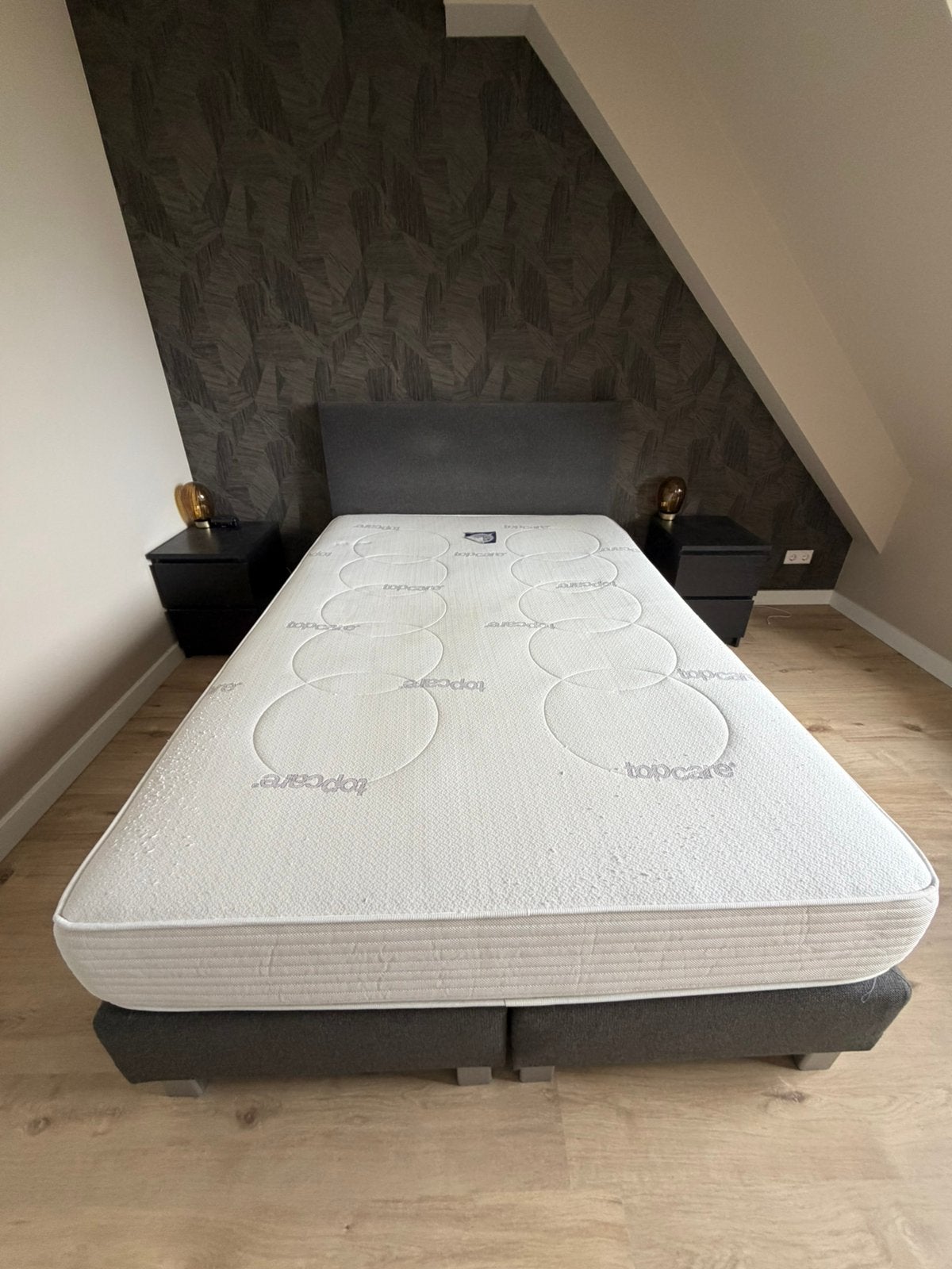 Boxspring 140x210, Ophalen, Gebruikt, 210 cm, Tweepersoons