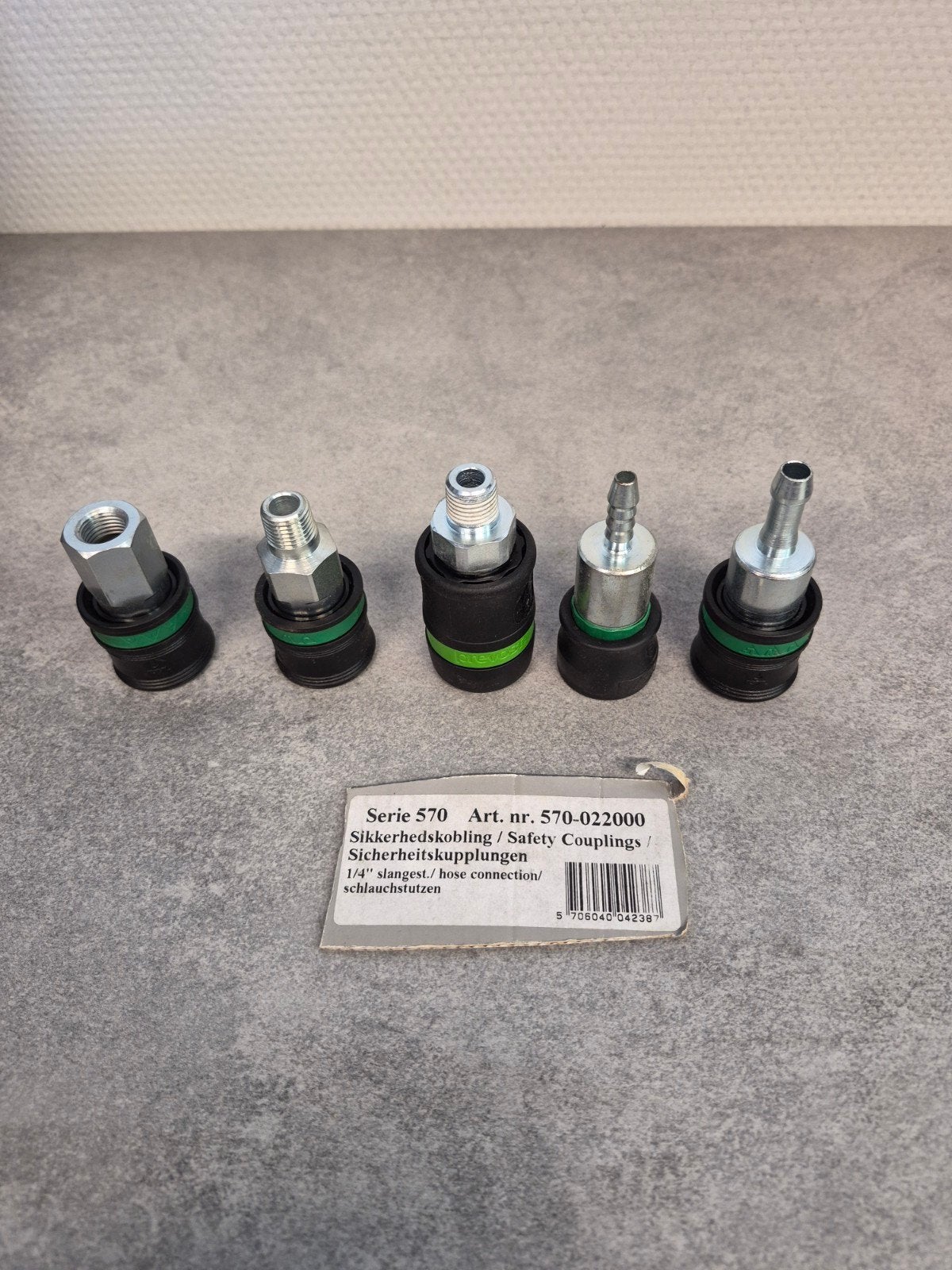 5x Veiligheidskoppeling 1/4" slang/slangaansluiting, Ophalen of Verzenden, Zo goed als nieuw, Overige typen, Overige merken