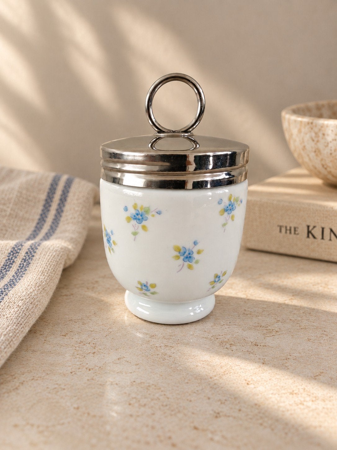 Royal Worcester Egg Coddler Forget-Me-Not – jaren 80, Ophalen of Verzenden