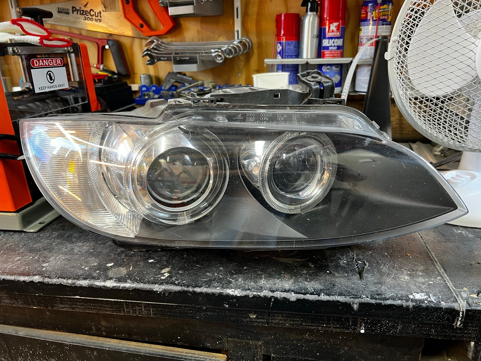 Koplamp BMW E92 Coupé - Defect voor onderdelen, Auto-onderdelen, Verlichting, Ophalen of Verzenden, Gebruikt, BMW