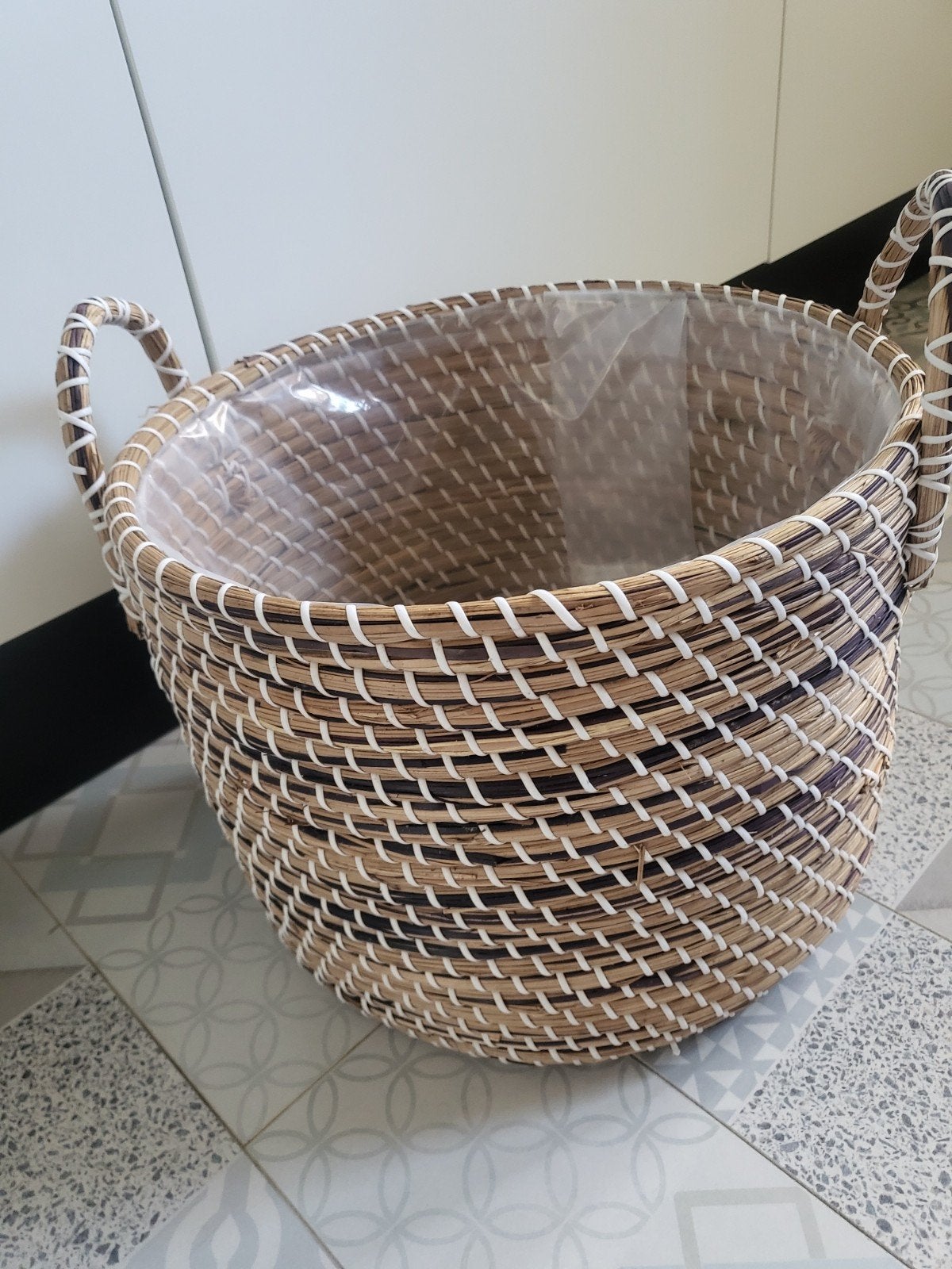 Handgemaakte plantenpot, doorsnee 34 cm, hoogte 29 cm, 25 tot 40 cm, Overige materialen, Gebruikt, Rond