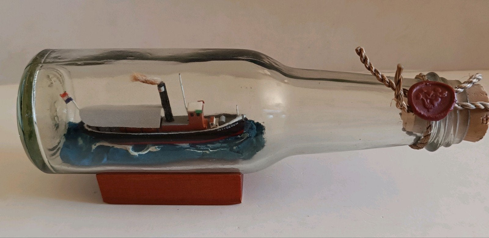 Schip in Fles 'Rotterdam' - Maritieme Decoratie, Ophalen of Verzenden, Gebruikt