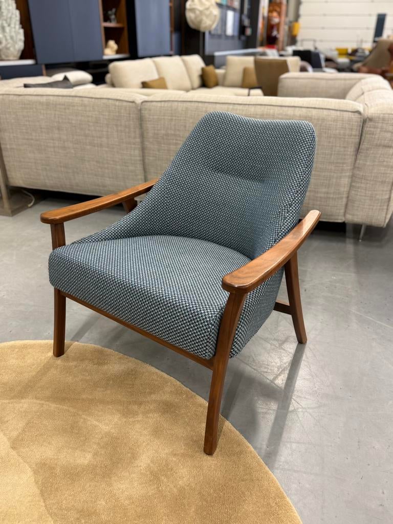 Nieuw Harvink Blazoen Fauteuil Panama stof Design stoel Hout, Harvink, Nieuw, Ophalen of Verzenden, Stof