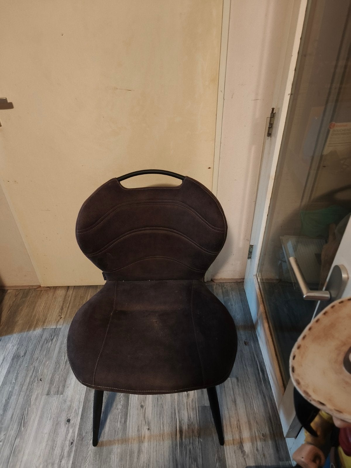 5 eetkamer stoelen te koop.  Kleuren blauw en grijsgroen, Ophalen, Blauw, Vijf, Zes of meer stoelen, Modern