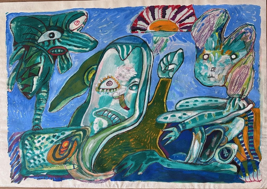 Lucebert schilderij, Antiek en Kunst, Kunst | Schilderijen | Modern, Ophalen