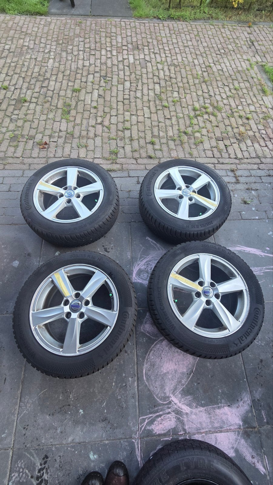 Continental WinterContact TS870 205/55 R16 met velgen, Ophalen, Gebruikt, 16 inch, Banden en Velgen