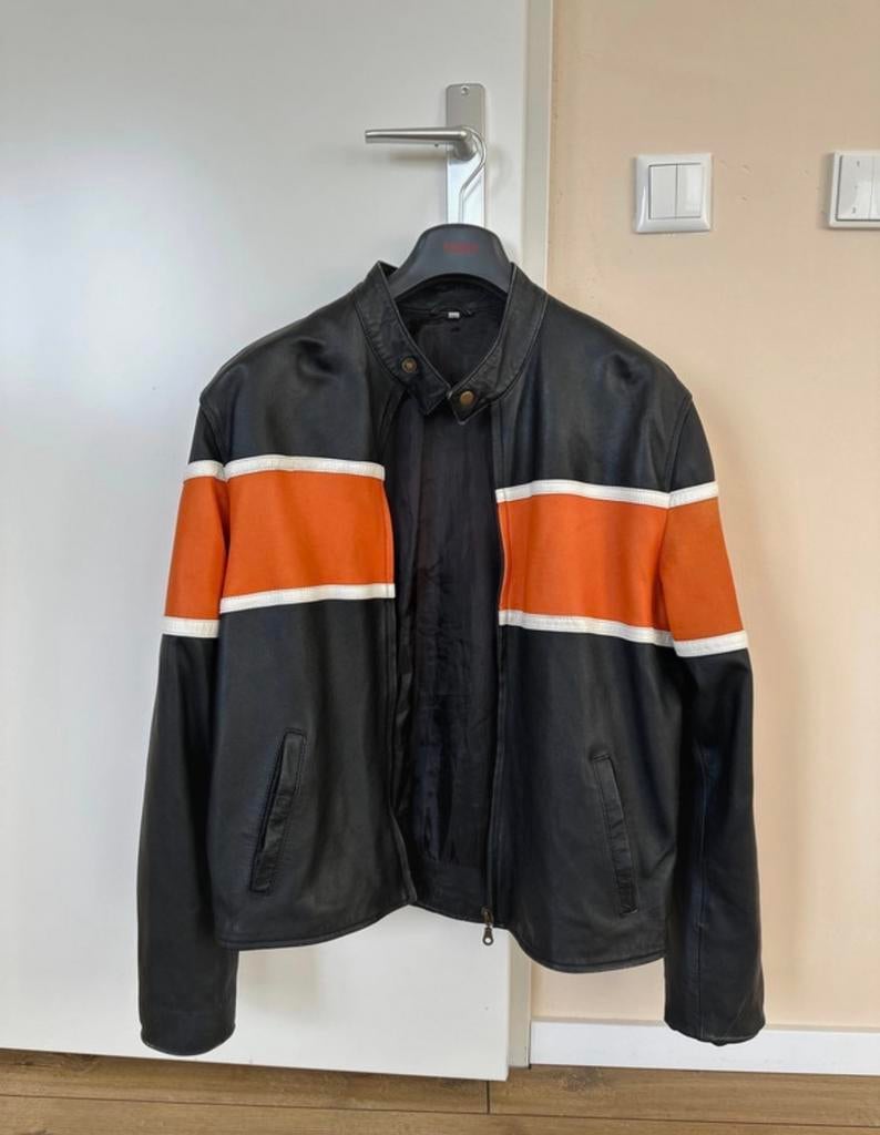 Heren Harley Davidson lookalike leren jas maat S, Kleding | Heren, Ophalen of Verzenden, Gedragen, Maat 46 (S) of kleiner, Zwart