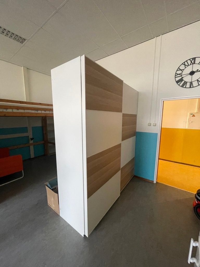 3x IKEA Pax met Mehamn schuifdeuren, Huis en Inrichting, 200 cm of meer, Zo goed als nieuw, 200 cm of meer, 50 tot 75 cm