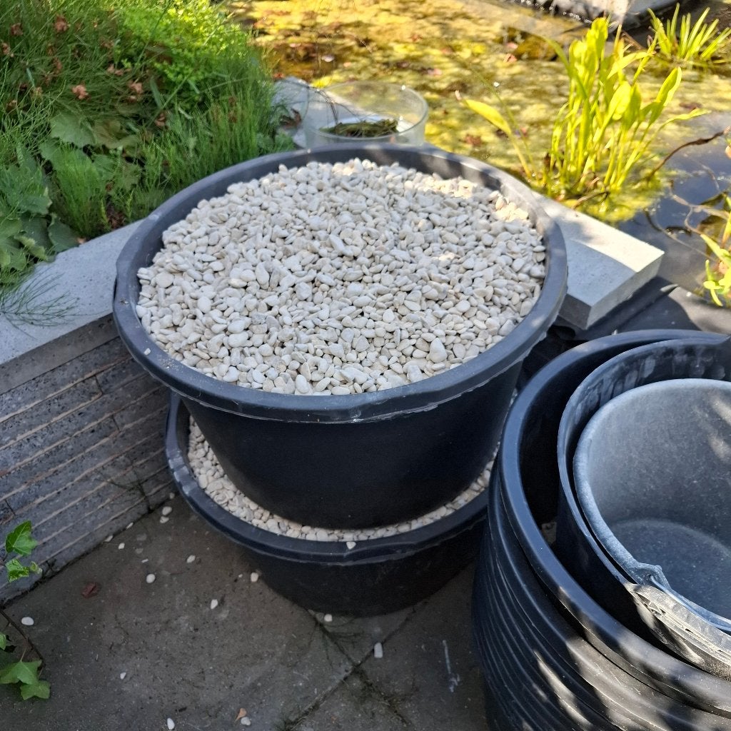 Twee speciekuipen met kasteelgrind 5-15mm (nieuw), Tuin en Terras, Grind, Keien en Split, Ophalen, Overige materialen, Wit, Nieuw