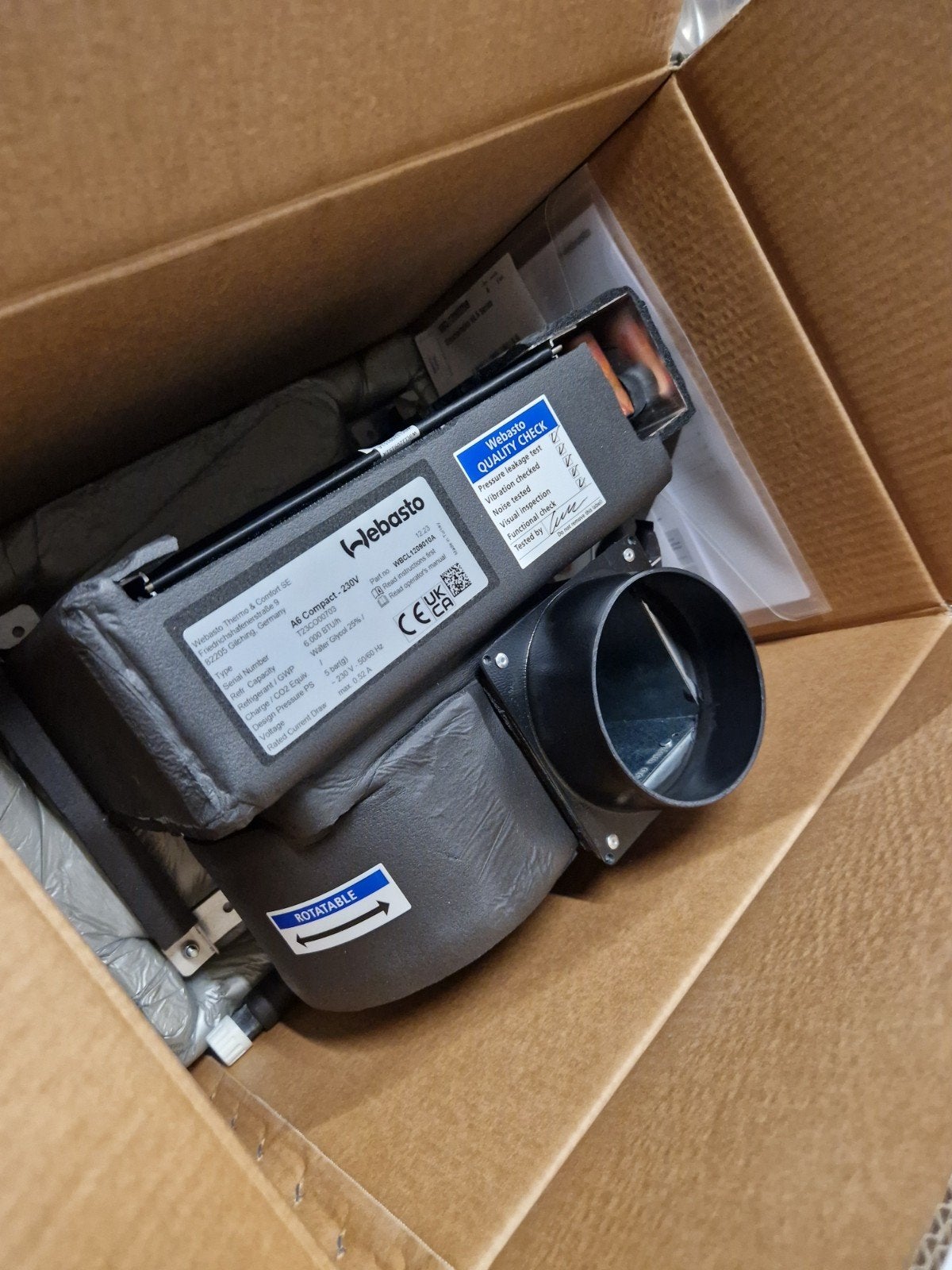 Nieuwe Webasto A6 Compact 230V Airco nieuw in dooos, Ophalen of Verzenden, Nieuw, Motor en Techniek