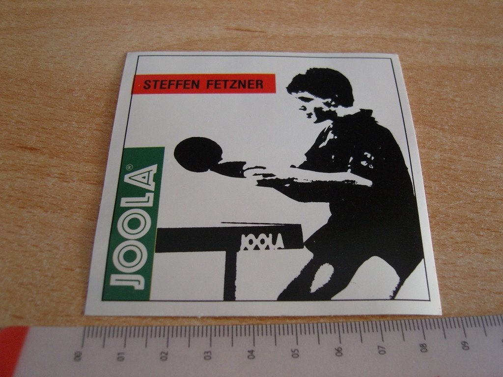 sticker Steffen Fetzner  JOOLA   tafeltennis, Ophalen of Verzenden, Zo goed als nieuw