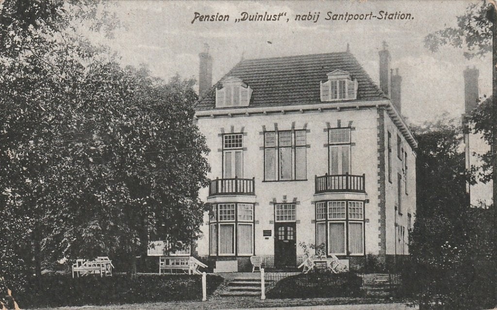 Santpoort Pension  Duinlust 1924, Ophalen of Verzenden, 1920 tot 1940, Gelopen, Noord-Holland