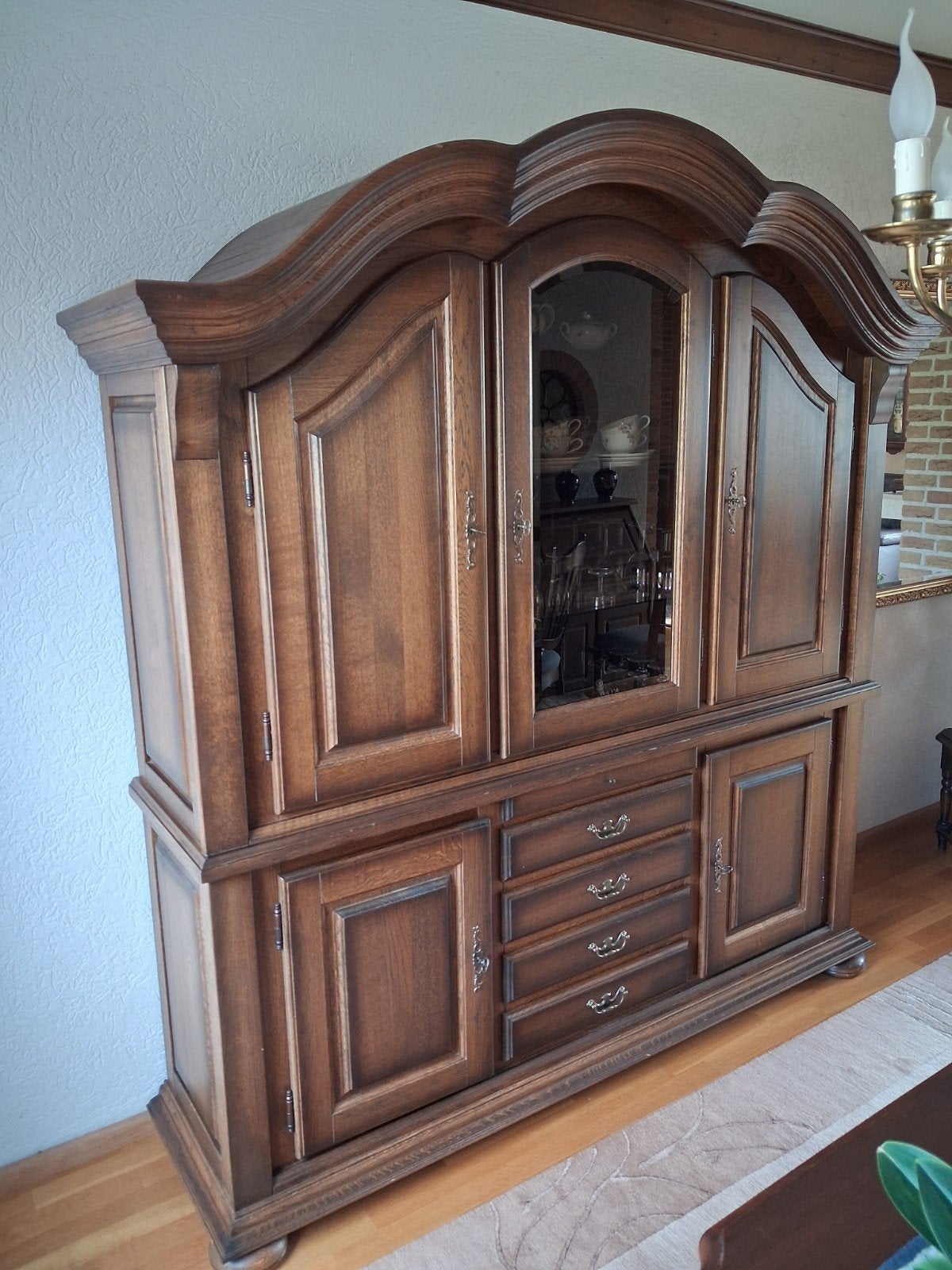 Eikenhout kast, Ophalen, Gebruikt, 200 cm of meer, 150 tot 200 cm