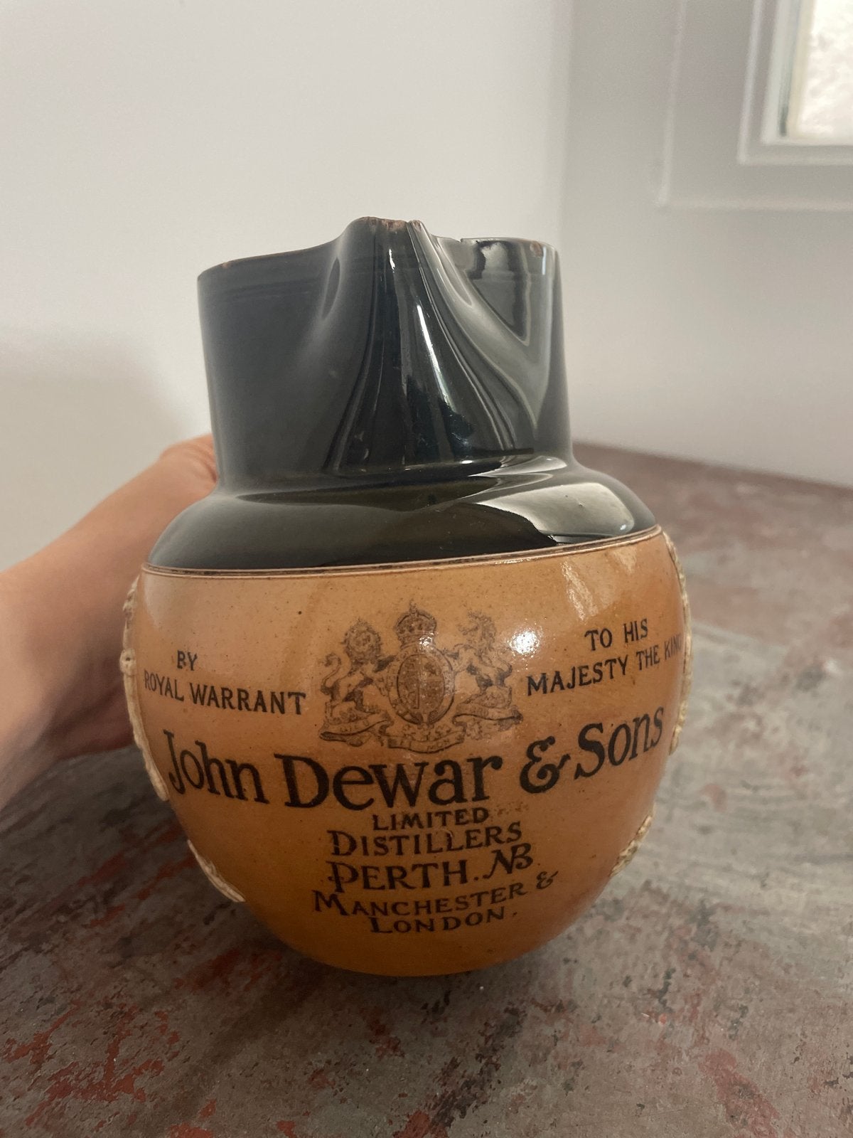 Antieke John Dewar & Sons Whisky Kruik - Royal Warrant, Ophalen of Verzenden