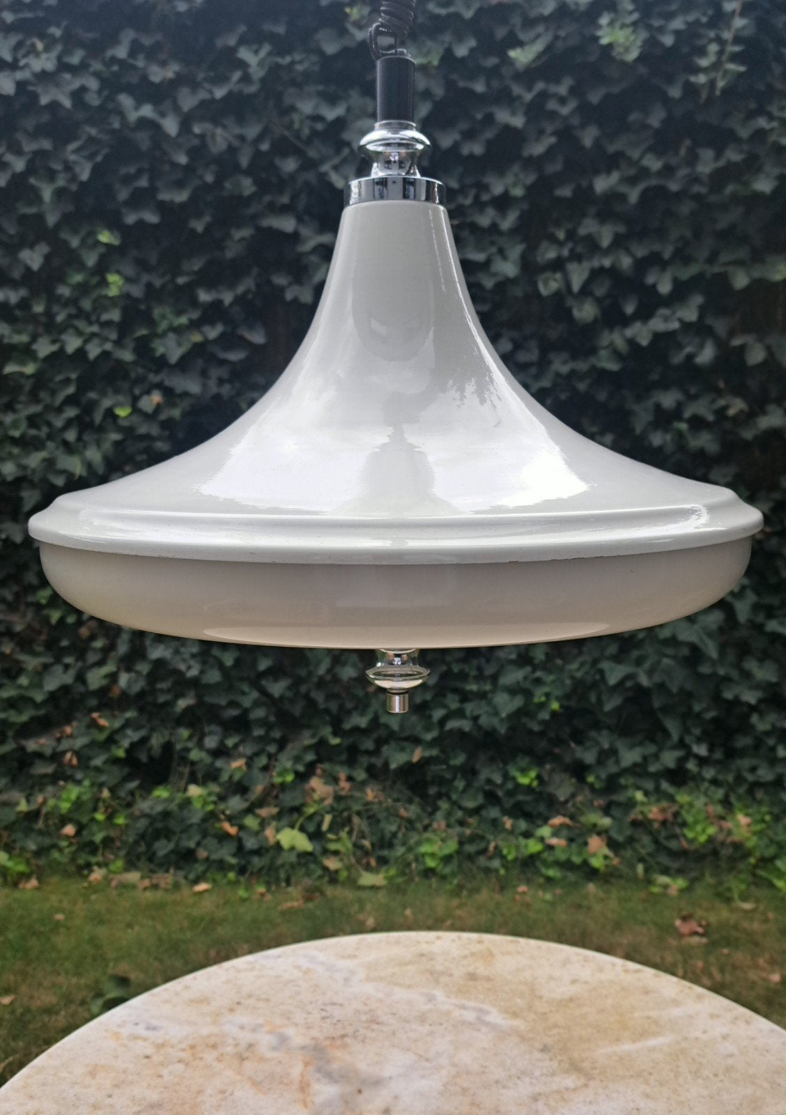 Vintage hanglamp UFO wit Massive origineel, Ophalen of Verzenden