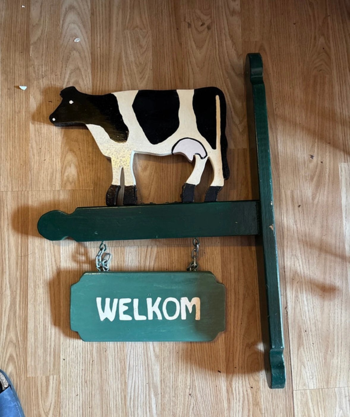 Welkomsbord met koe, Tuin en Terras, Ophalen of Verzenden, Zo goed als nieuw