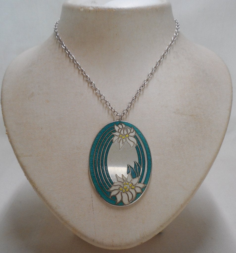 Zilveren vintage ketting met Franklin Mint hanger nr.796, Sieraden, Tassen en Uiterlijk, Met hanger, Verzenden, Zo goed als nieuw