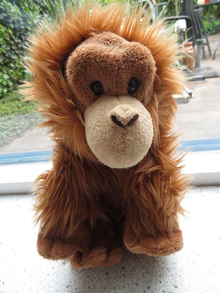 Aap van Petjes World langharig kastanje bruin zacht velours, Overige typen, Ophalen of Verzenden, Zo goed als nieuw, Middelgroot (20 tot 80 cm)