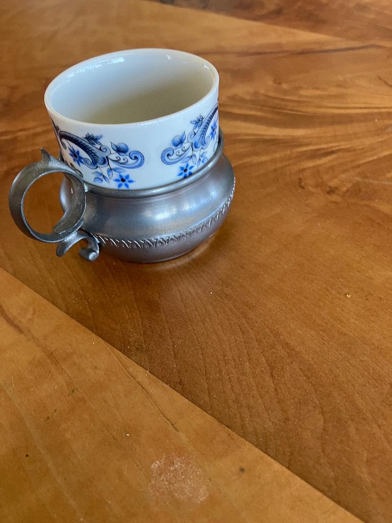 Tin kop en schotel, Ophalen of Verzenden