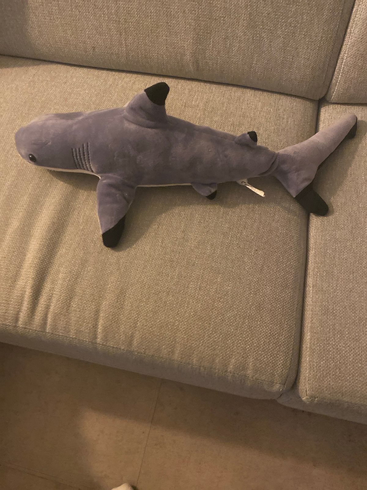 Grote zachte knuffel haai - Perfect voor knuffelen!, Ophalen, Overige typen, Grijs, Zo goed als nieuw