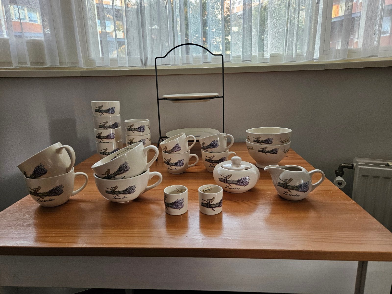Uitgebreid Jet by Ter Steege Lavendel Servies, Ophalen, Keramiek, Landelijk/Boerenbont, Zo goed als nieuw