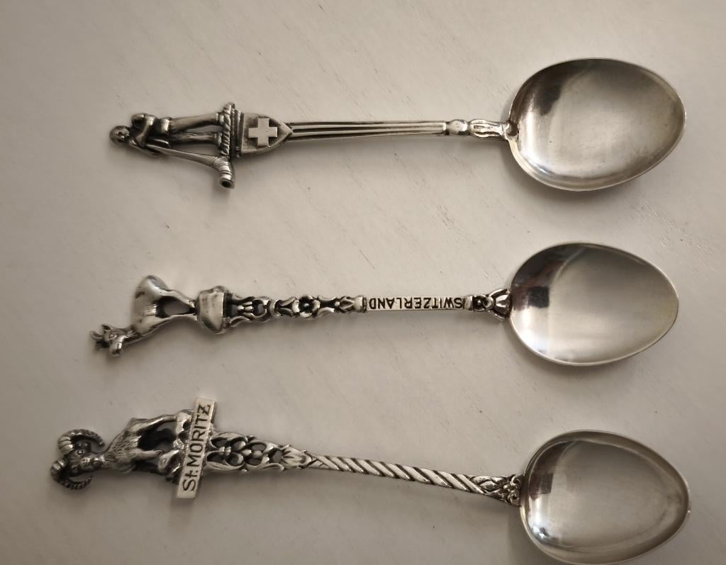 3 silver coffee spoons, Ophalen of Verzenden