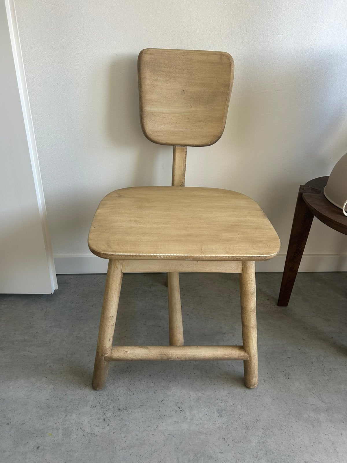 Houten stoel, Ophalen, Gebruikt, Bruin, Eén