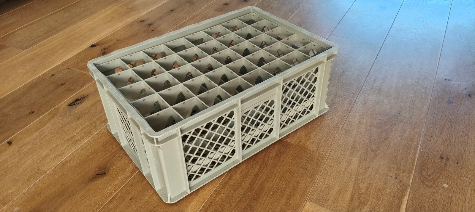 glazen opberg krat, Ophalen, 50 tot 100 cm, Zo goed als nieuw, 5 – 50