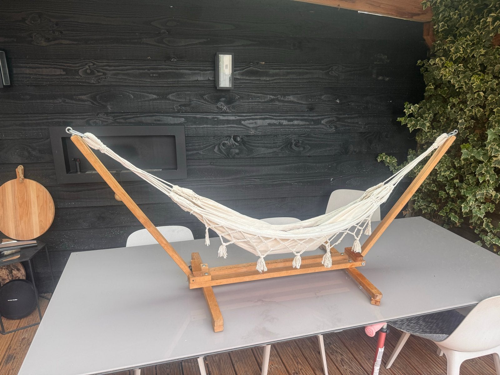Baby/kinder Hangmat met standaard - Compact en opvouwbaar, Tuin en Terras, Hangmatten, Ophalen, Binnen, Gebruikt, Met standaard