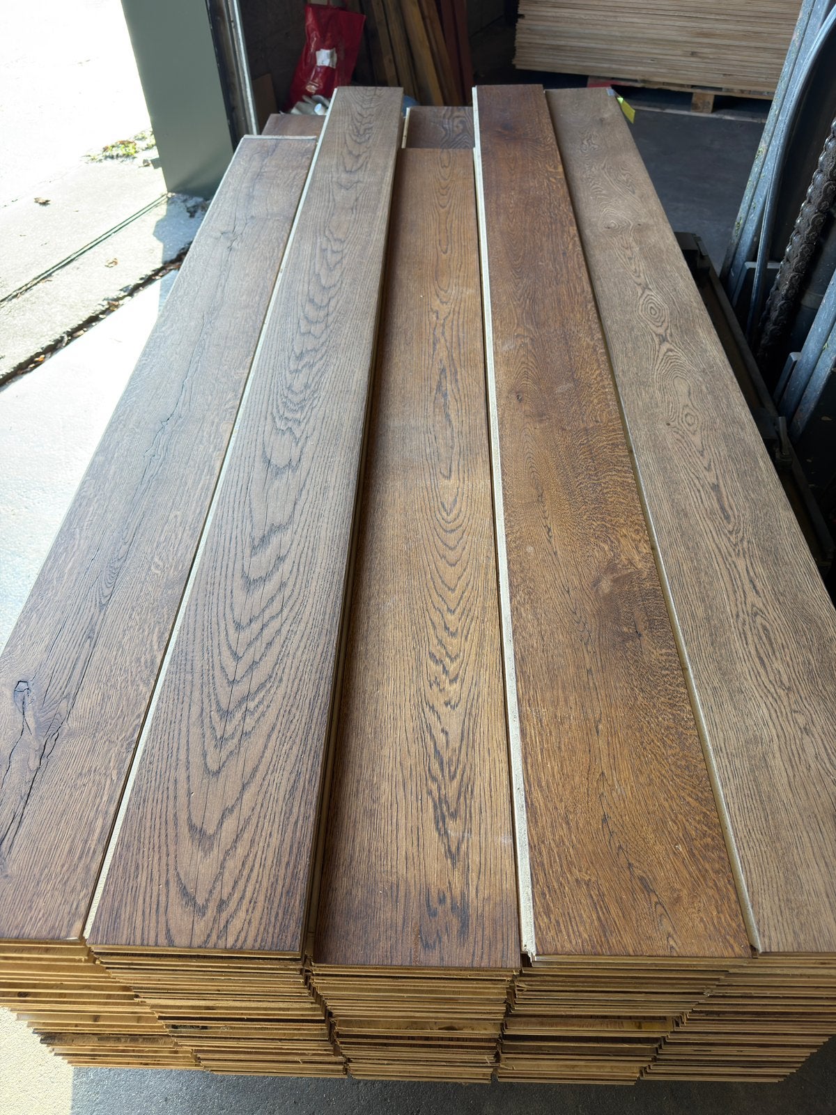 Eiken vloer 47 m2 multivloer 18 cm breed 2,1 cm dik top 5 mm, Ophalen, Vloerdelen of -planken, Zo goed als nieuw, 10 m² of meer