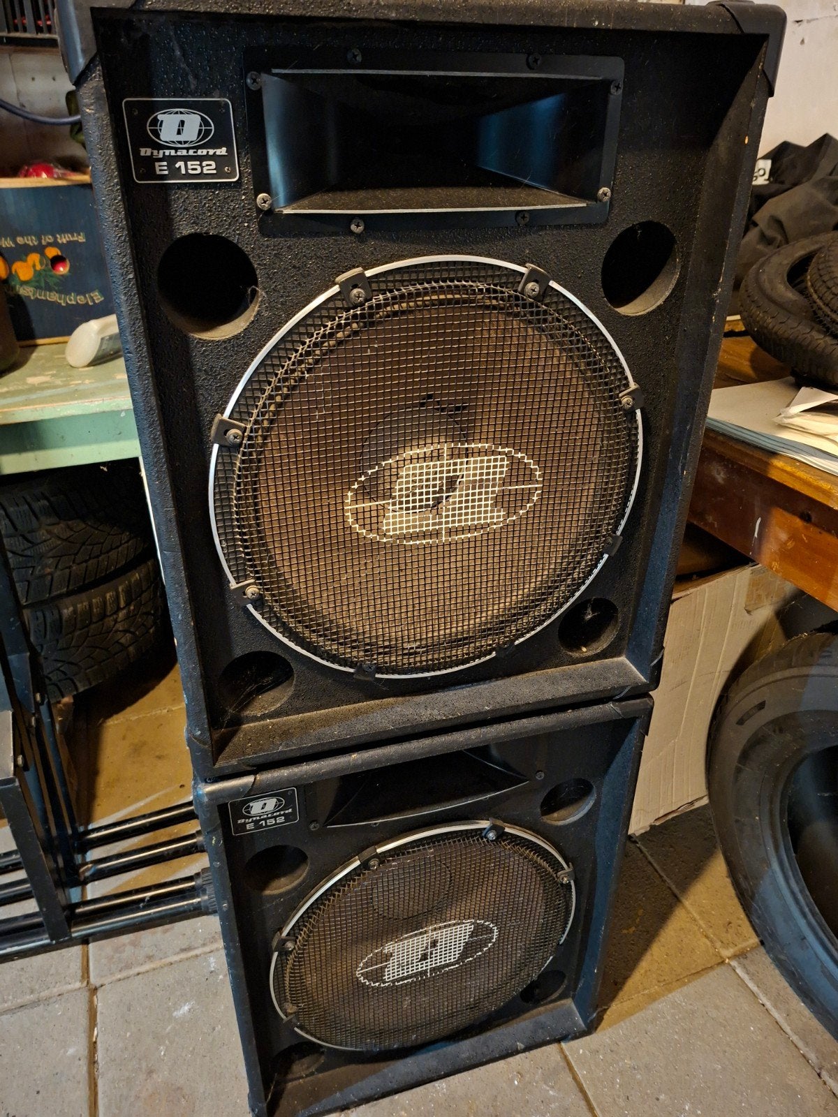 Dynacord E 152 Luidsprekers - Krachtig Geluid, Vloerstaande luidspreker, Gebruikt, Ophalen, 150 watt of meer