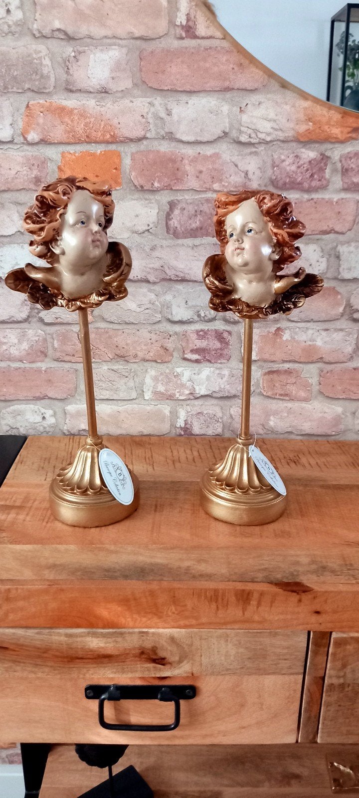 Set Baroque:Engelen Putti op een Standaard♥️NIEUW♥️, Ophalen of Verzenden, Nieuw, Mens