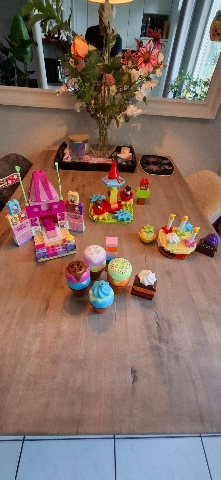 Duplo Hello Kitty, Carrousel, taart en ijsjes, Ophalen of Verzenden, Gebruikt