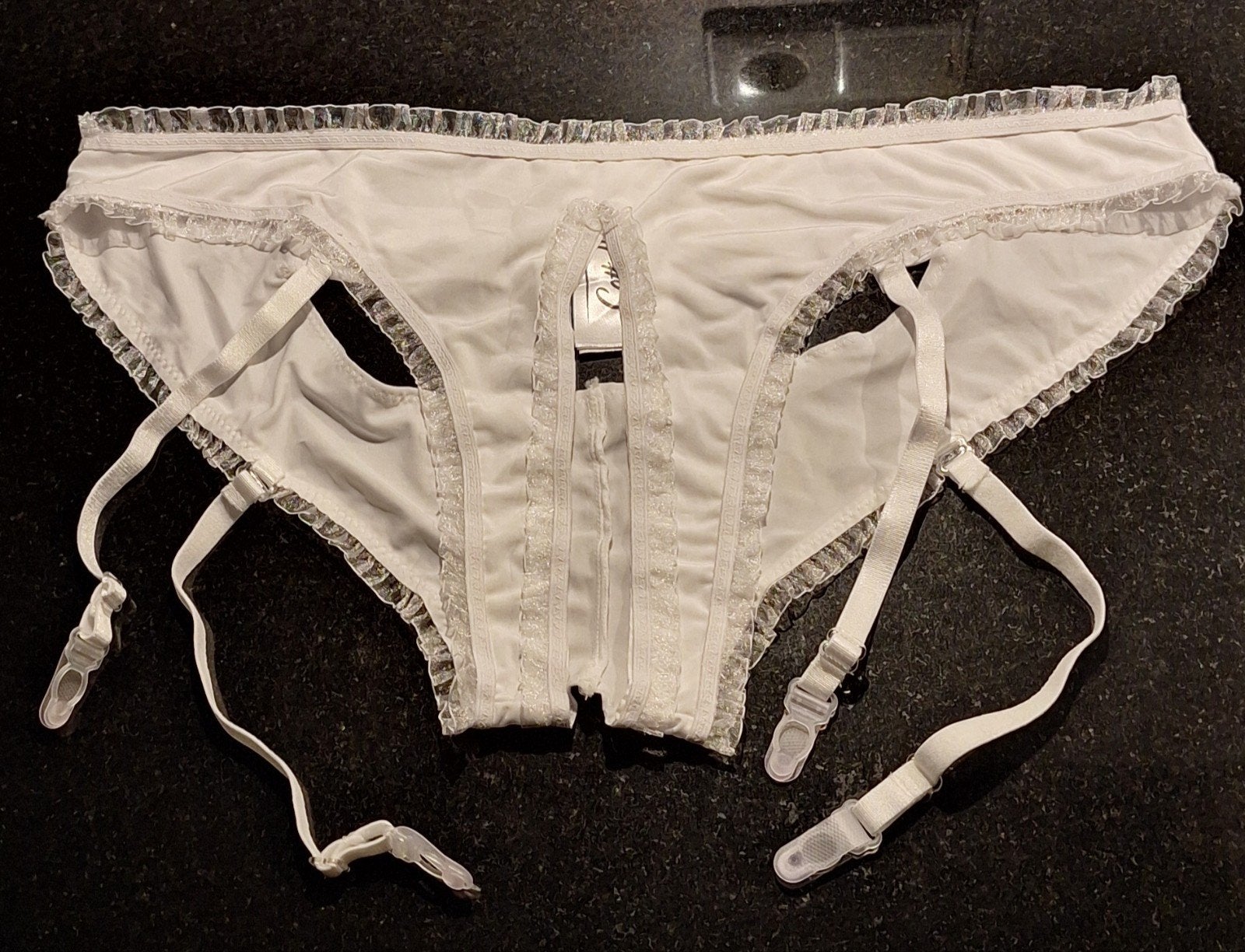 Sexy openkruis slip van Cotelli maat XL (48-50), Cottelli, Verzenden, Wit, Slip