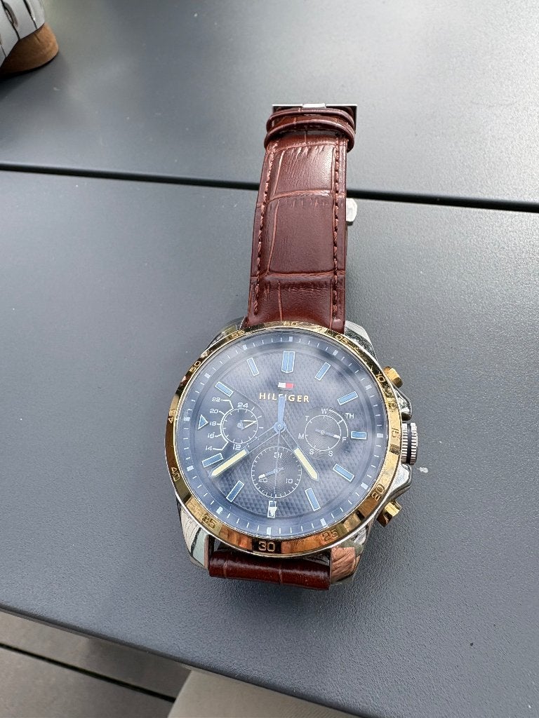 tommmy hilfinger heren horloge, Overige merken, Staal, Polshorloge, Ophalen of Verzenden